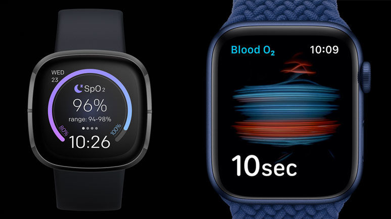 Fitbit vs Apple Watch SP02 oxígeno en sangre