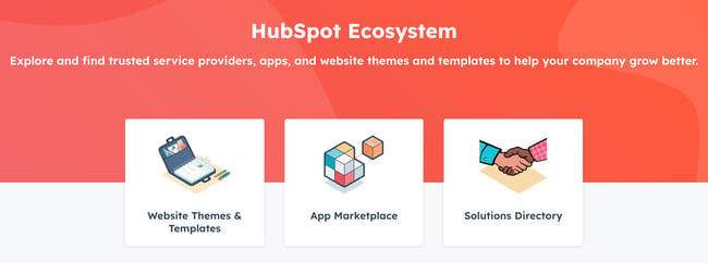 ejemplo de ecosistema de productos: HubSpot