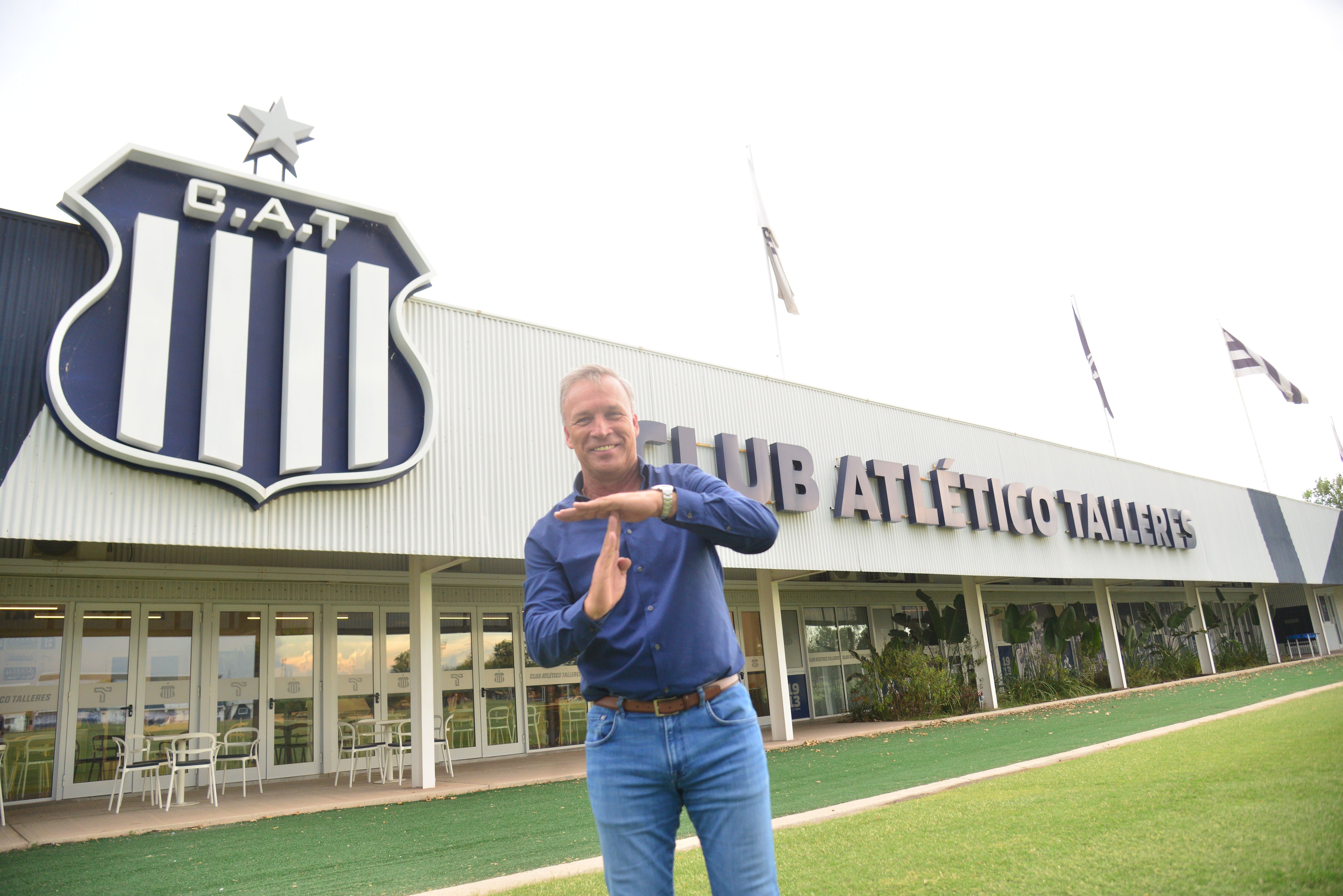 The president of Talleres Andrés Fassi on the club grounds in an exclusive interview